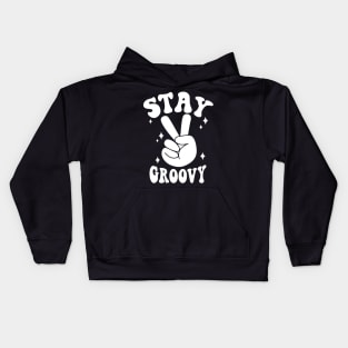 Stay Groovy - Peace Sign Graphic Kids Hoodie